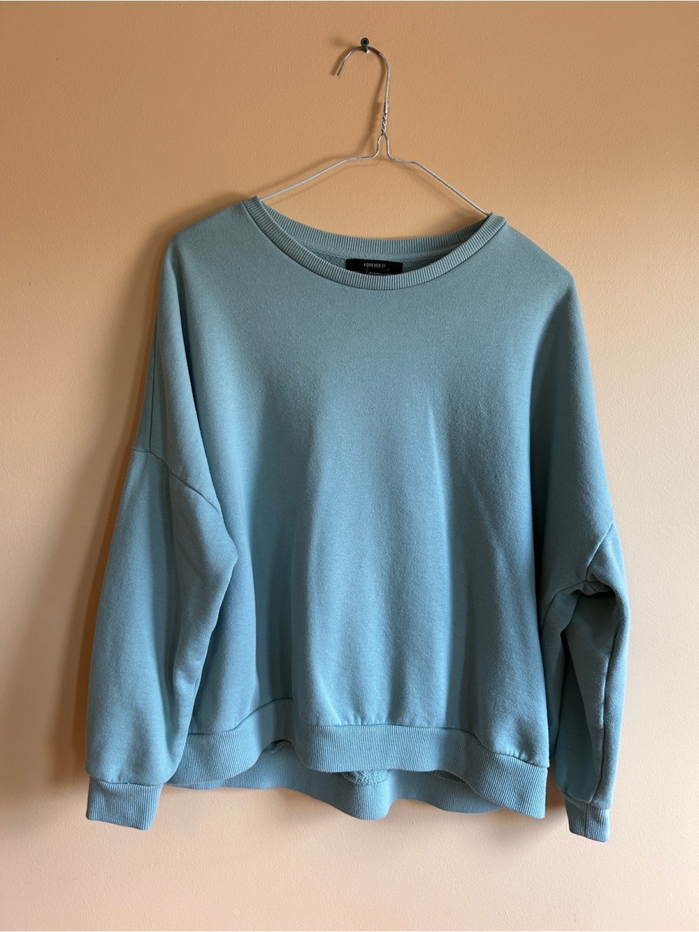 Forever 21 Light Blue Crewneck Sweatshirt - Picture 2 of 7
